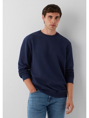 Mavi Bisiklet Yaka Lacivert Basic Sweatshirt 0S10457-70497