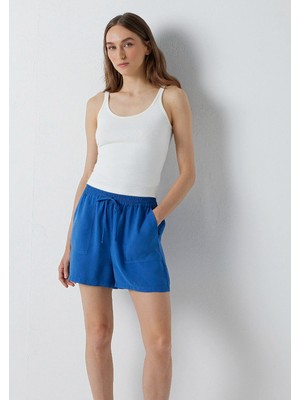 Mavi Modal (Tencel™) Karışımlı Mavi Şort 1410276-70912