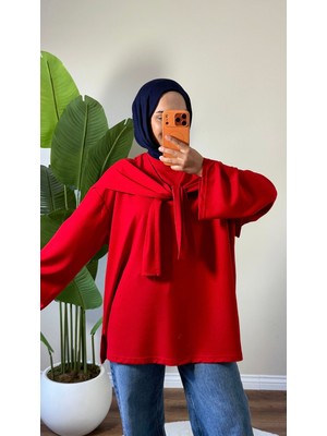 Gamze Özkurt Omuz Şallı Modal Basic Tunik