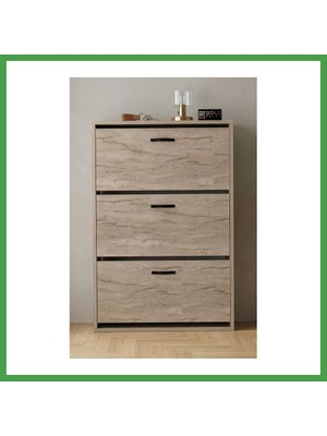 Soi Home Düşer Kapaklı Ayakkabılık Ekru 74 cm Soı