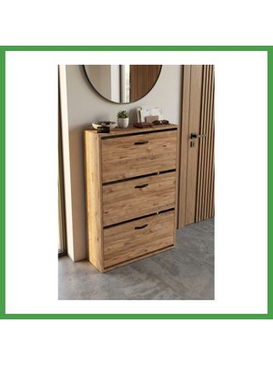 Soi Home Düşer Kapaklı Ayakkabılık Kahverengi 74 cm Soı