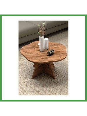 Soi Home Çiçek Orta Sehpa Kahverengi 70 cm Soı