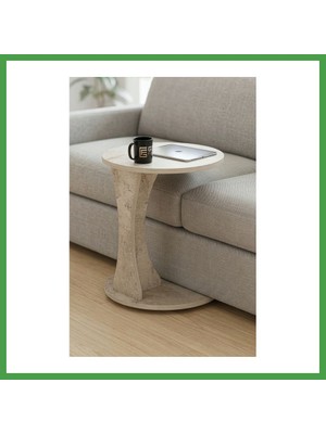 Soi Home Yuvarlak C Yan Sehpa Suntalam Ekru 38X55 Soı