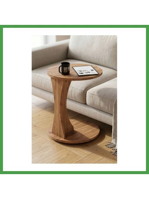 Soi Home Yuvarlak C Yan Sehpa Suntalam Kahverengi 38X55 Soı