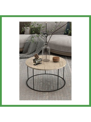 Soi Home Terra Yuvarlak Orta Sehpa Bej 70 cm Soı