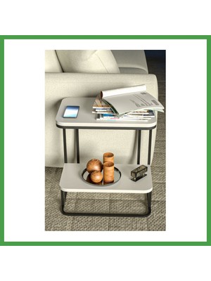 Soi Home Koltuk Yan Sehpa Beyaz 55 cm Soı