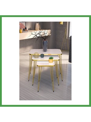 Soi Home Gold Tel Zigon Beyaz 3'lü Soı