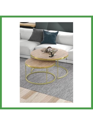 Soi Home Gold Special 2'li Orta Sehpa Ceviz Soı