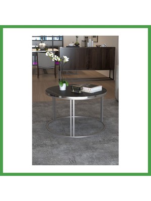 Soi Home Special Orta Sehpa Bendir Siyah 70 cm Soı