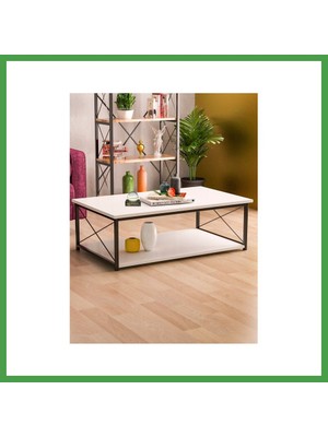 Soi Home Double Orta Sehpa Beyaz 90X50 cm Soı