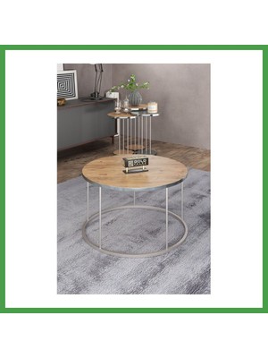 Soi Home Gümüş Terra Sehpa Seti Ceviz Kahverengi 4'lü Soı