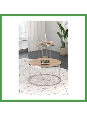 Soi Home Gümüş Terra Sehpa Seti Ceviz 4'lü Soı