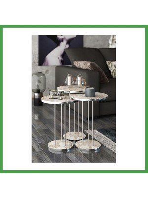 Soi Home Gümüş Terra Zigon Efes Beyaz 3'lü Soı