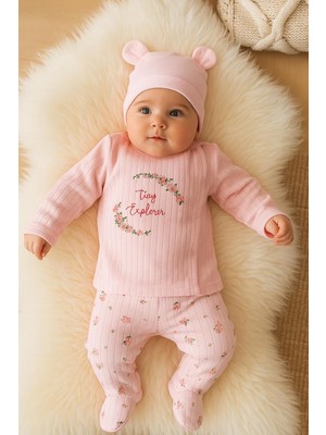 Myzi Store Yenidoğan BEBEK%100 Pamuk 3'lü Hastane Çıkışı 0-3 Ay