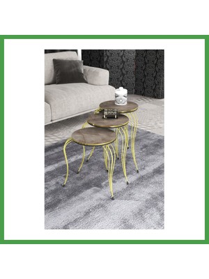 Soi Home Lükens Zigon Sehpa Gordion Gri 3'lü Soı