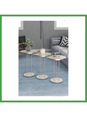 Soi Home Gümüş Terra Zigon Krem Bej 3'lü Soı