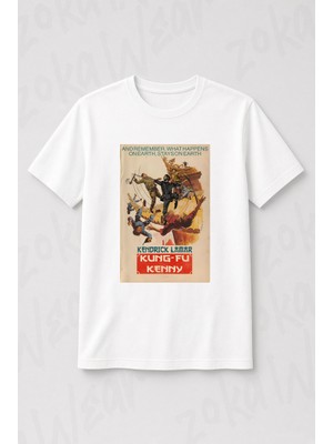 Zoka Wear Kendrick Lamar - Kung Fu Kenny Parody Baskılı Tişört