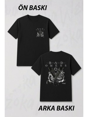 Zoka Wear Finding God Rock Muzik Bad Omens Ön ve Sırt Baskılı Tişört