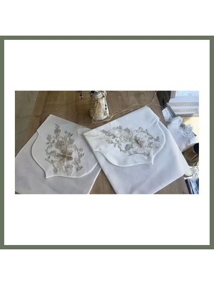 Bezos Fransız Güpürlü Zarf Bohça 50X50 cm Nişan Bohçası Söz Bohçası 3 Boyutlu Tekli Bohça Bezos1