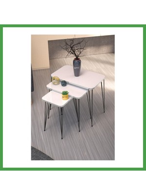 Soi Home Metal Tel Zigon Beyaz 3'lü Soı