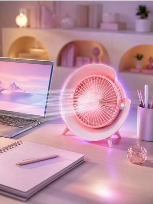 Nemere 3 Hızlı USB Şarjlı Rgb Masa Fanı UCZZLM102-3