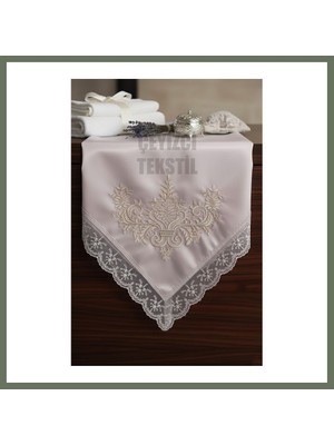 Bezos Fransız Güpürlü Işlemeli, Çeyizlik Saten Lüks Bohça, Nişan Bohçası Bezos1