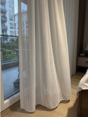 Demor Home Asmaya Hazır Sık Pileli Organize Tül Perde, 1/3 Sık Pile ve Hazır Dikim