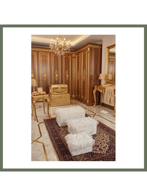 Bezos Pliseli Kadife 3lü Hurç, Kadife Söz Nişan Hurcu Çeyizlik 3 Lü Set Çeyizlik Hurç Seti Krem Bezos1