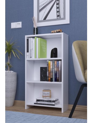 Abete - 3 Raflı Kitaplık/beyaz