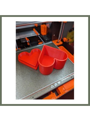 Bezos 3D Baskı Kalp Şeklinde Kapaklı Hediye Kutusu Dekoratif Takı Yüzük Saklama Kutusu Sevgililer Günü 10X10X5 cm Bezos1