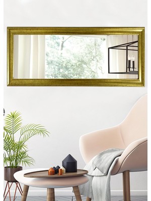 Tr YALT04-50120-1 Altın Varak Çerçeveli Yatay Ayna, 50X120CM