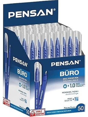 Tr Pensan Büro Mavi Tükenmez Kalem 50 Li Paket
