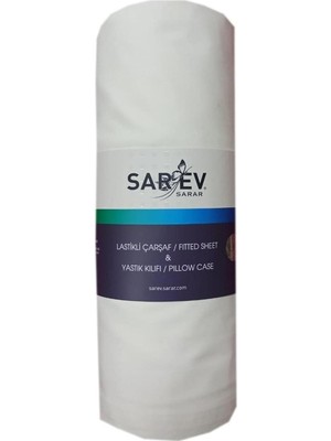 Tr %100 Pamuk Tek Kişilik 100X200 cm 1 Adet Yastık Kılıflı Fitted Çarşaf Seti Krem, SRV19782
