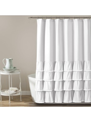 Tr Ella 16T002858 Duş Perdesi, 183 x 183 Cm, Beyaz