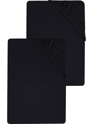 Tr 2 Adet Düz Pamuklu Tek Kişilik 80 x 200 x 30 cm Lastikli Penye Çarşaf