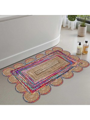 Tr Banyo Paspası, Yumuşak Banyo Halısı, Kaymaz Dot Tabanlı, Su Emici, Makinede Yıkanabilir - 4