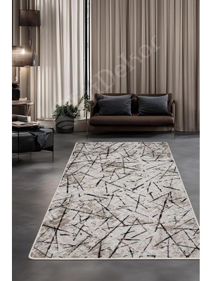 Tr Halı Vizon Cool Karo Yıkanabilir Kaymaz Kesme Ince Yolluk Kilim Salon Halısı Modelleri, Karo-
