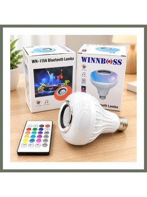 Bezos Bluetooth'lu Hoparlörlü LED Ampul Bezos1