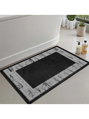 Tr 2'li Set Banyo Paspası, Yumuşak Banyo Halısı, Kaymaz Dot Tabanlı, Su Emici, Makinede Yıkana
