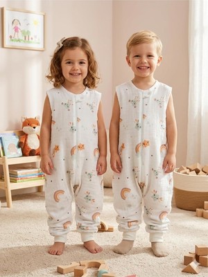 Tr Kolsuz Yazlık Müslin Uyku Tulumu, 0.5 Tog, %100 Pamuk, Çok Renkli, 0-6 Ay, Unisex