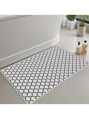 Tr 2'li Set Banyo Paspası, Yumuşak Banyo Halısı, Kaymaz Dot Tabanlı, Su Emici, Makinede Yıkana