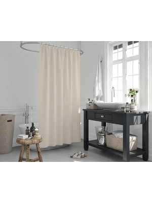 Tr Jackline Banyo Duş Perdesi 0010 Krem Tek Kanat 1X120X200