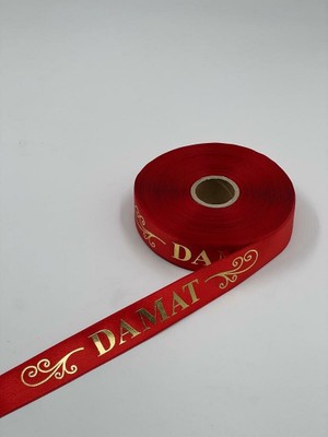 Northcity Damat Baskılı Kol Kurdelesi - Kırmızı - 1 Top - 50 Metre