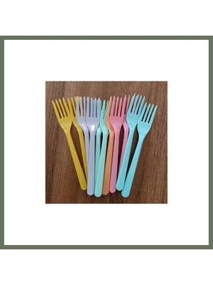 Bezos Nisa Plastik Lüx Çatal Renkli 6 Lı Bezos1