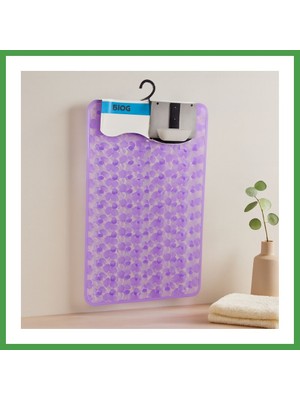 Soi Home Kaydırmaz Pvc Banyo ve Küvet Paspası Petek Desenli Şeffaf-Buzlu (37X68 Cm) Soı