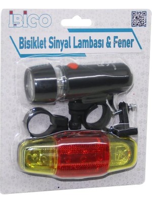 2in1 Bisiklet Feneri Sinyalli Lamba Pilli (5264)