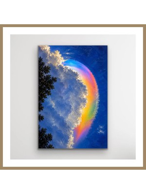 Bezos Gökkuşağı Bulutu Kanvas Tablo 20X30 cm 22