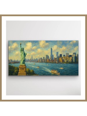 Bezos Özgürlük Heykeli Kanvas Tablo 60X120CM 22