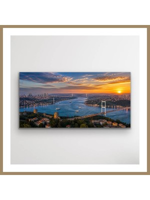 Bezos 3 Boğaz Manzaralı Istanbul Kanvas Tablo 60X120 cm 22