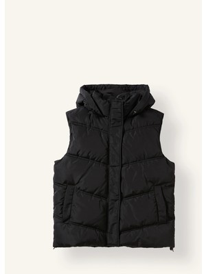 DeFacto Regular Fit Kapüşonlu Çıtçıtlı Şişme Yelek H8590AX26WN
